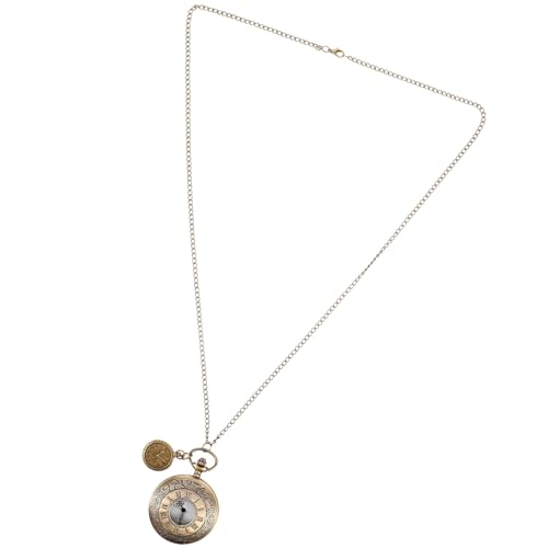 Toyvian 復古スル メンズ用ローマ字懐中時計 クォーツ式 軽量ポータブル 属 プラスチック製 ファッション装飾用 日常 パーティー適用