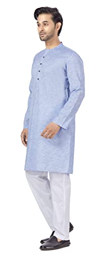 Image of Studio Shringaar Men's Cotton Relaxed Fit Straight Kurta