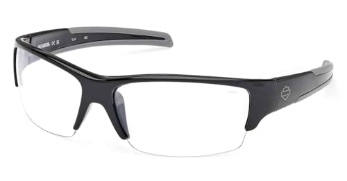 Harley-Davidson Men's B&S Blaze Sunglasses, Shiny Black Frames/Clear Lens - Main Image