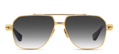 Dita KUDRU YELLOW GOLD ANTIQUE SILVER W/GREY SHADED 61/14/145 unisex Sunglasses2