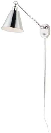 Maxim Library-One Light Wall Sconce-8 Inches Wide by 32.25 inches high-Polished Nickel Finish
