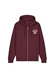 Redskins, Weste, Sweatshirt, (XS bis XL), Erwachsene, Frauen, Männer, Jacke, Hoodie, Pullover, weich, niedlich, warm, Baumwolle, Bedruckt, gemischt, Modell RSFA25SZ4 Bordeaux Size XL
