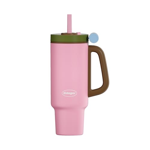 Sidagar �^���u���[ 1100ml �X�g���[�t�� �^��f�M ��e�� ������t�� ���� �����擾�E�����^�b�`�J�� ���@�r �ۗ�ۉ� �ԍڃz���_�[�Ή� ������� ������ �X�|�[�c ���� �R��h�~ Pink