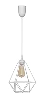 Helam Karo Wire Frame Pendant Ceiling Light White 24cm