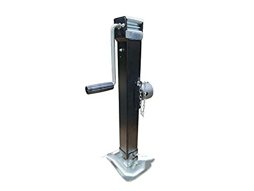 CKKNILV Floor Jacks Square Pipe Mount Jack with Footplate Heavy Duty Utility Boat Trailer Drop Leg Weld ON Jack Stand 7000lbs Side Wind Trolley Jacks