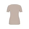 Générique Women's T-Shirt Short Sleeve V-Neck Cotton Casual Summer Basic Plain Top Top Top Boxy Cut Wide Trendy Young Skateboard Street Style Modern A153, beige, XL #2