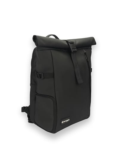 Image of CarryPro H25 MINI 30L Roll-Top Laptop & Travel Backpack | Fits up to 16-Inch Laptop | Removable Camera Box | Water-Repellent | For Work, Travel & Photography