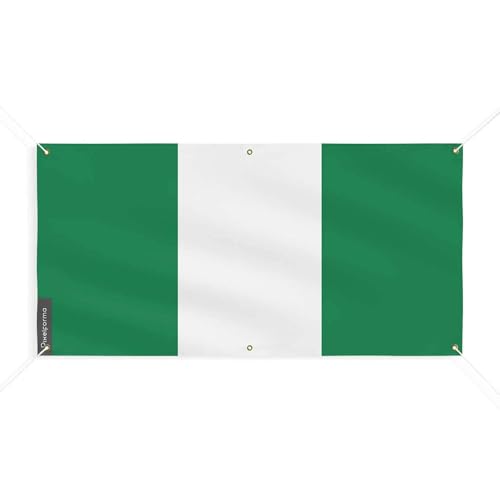 Drapeau du Nigeria 190x380cm ultra résistant face au vent fort
