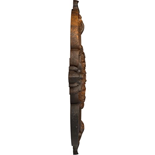 Image of 28 3 /8 inchOD x 3 3 /4 inchID x 1 5 /8 inchP Benson Classic Ceiling Medallion (Fits Canopies up to 6 1 /2 inch), Hand-Painted Rust
