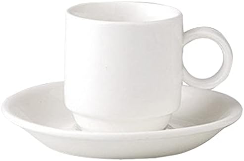 せともの本舗 Demitas C/S Set of 5, Daring Stacked Type, 4.5 x 0.7 inches (11.5 x 1.9 cm), 7.1 oz (200 g), Demitas, Hotel, Restaurant, Cafe, Western Tableware, Restaurant, Commercial Use, For Guests