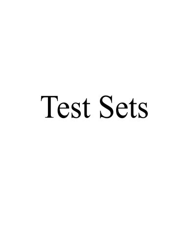  Test Sets