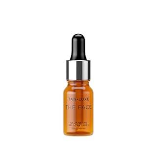 Tan-Luxe The Face, Illuminating Self Tan Drops, Custom Face Tanner for a Natural Looking Glow, Skincare Benefits, Mix with Moisturizer or Serum, Cruelty-Free. 0.33 fl. oz
