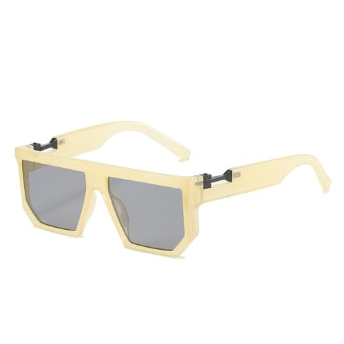 Lunettes de soleil bouclier tendance vintage UV400 avec verres en resine