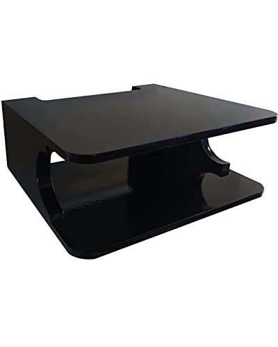 Image of Set Top | Tv Stand Setup Box Stand Wall Mount for Home Wall Shelf for Holding Speakers WiFi Router Game Console Remote Streaming Device (Black)