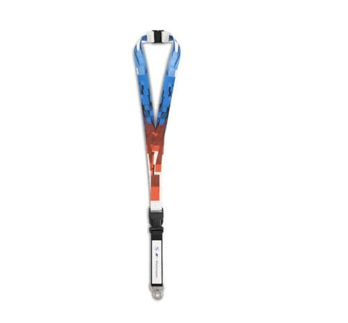 Lanyard BMW M Motorsport avec design graphique tricolore haut de gamme