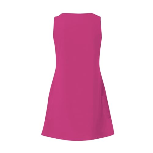 Image of Summer Dresses for Women 2026 Casual V Neck Sleeveless Sundresses Boho Beach Tank Dresses with Pockets
