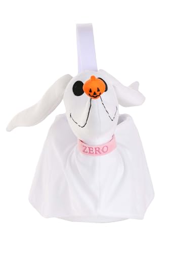 Disney Nightmare Before Christmas Zero Plush Candy Bucket - Soft Fabric with Handle, Officially Licensed4