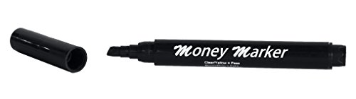 Money Marker (12 Counterfeit Pens) - Counterfeit Bill Detector Pen With Upgraded Chisel Tip - Detects Fake Counterfit Bills, Universal Currency Detectors Pack #TOP5