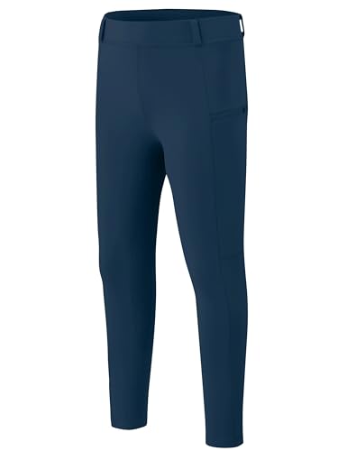 MoFiz - MoFiz Girls Kids Riding Pants Tight Silicone Equestrian Breeches with Zipper Pocket School Tight Blue,S