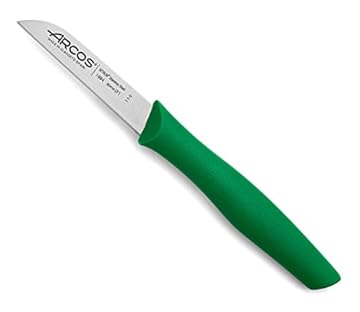 Arcos Serie Nova, Spelucchino Coltello per sbucciare, Lama Acciaio Inossidabile NITRUM 80 mm, Manico Polipropilene, Colore Verde