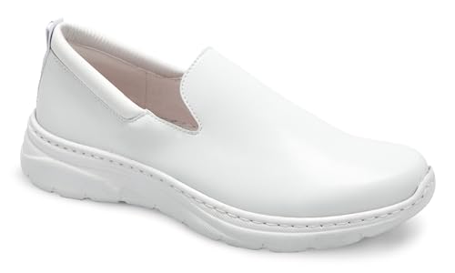 DIAN - Marsella Plus Blanco 47, Zapato de Trabajo para Sanidad y Hosteleria, Zapato Laboral Unisex, Transpirables, Plantilla Acolchada y Flexible. Antideslizante y Antiestático.