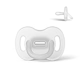 Suavinex 307270 Suavinex, Neuer Einschlafschnuller, 100 % Silikon. Für Babys 6/18 Monaten. Schnuller mit physiologischem Sauger SX Pro. Superweich und flexibel, Durchsichtig, transparent