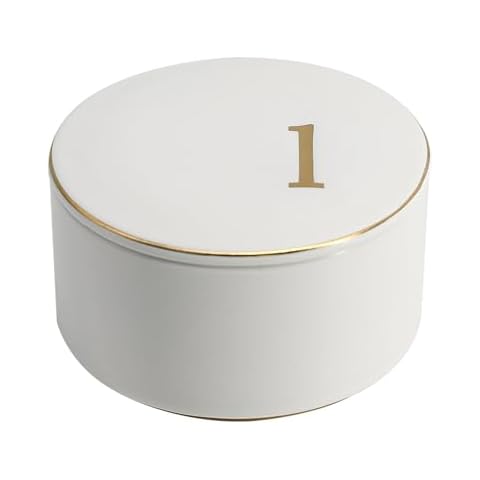 COLLECTIVE HOME Elegant Ceramic Jewelry Box Cover