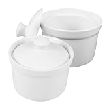 Bol à couvercle en céramique : sa surface est lisse et ne fait pas mal aux mains, facile à nettoyer, de petite taille, léger et facile à transporter, marmite de style chinois