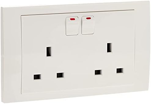Schneider Electric Vivace Double Switched Socket, 13 A 250 V 1 Gang, White, KB25