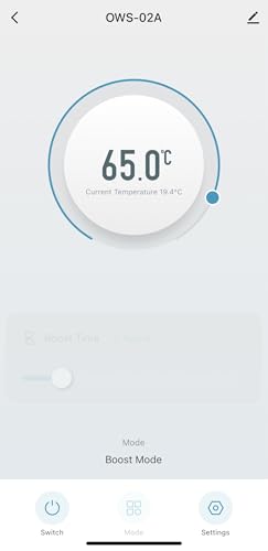 Elemento calefactor Wifi de bajo consumo con termostato táctil LED latón 5
