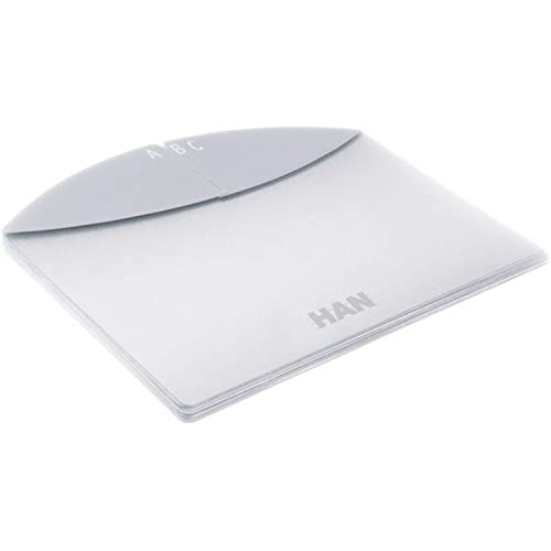 HAN 9872, index alphabétique A - Z, DIN A7 horiz., bloc de 16 intercalaires pour fichiers d'apprentissage CROCO, translucide