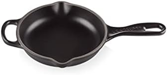 Le Creuset Enameled Cast Iron Signature Iron Handle Skillet, 6.33″ (1/2 qt.), Licorice Le Creuset Enameled Cast Iron Signature Iron Handle Skillet, 6.33″ (1/2 qt.), Licorice