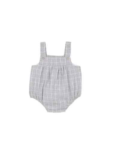 Gocco Rana Cuadros Crudo VILLELA Vestido, Gris Nuevo, 6/9 Meses Unisex bebé