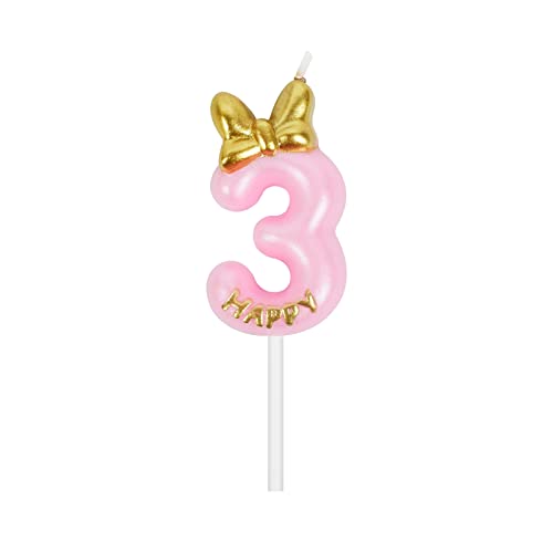 Candele Compleanno Rosa Bambina Carino Candeline Compleanno Particolari Numeri 3