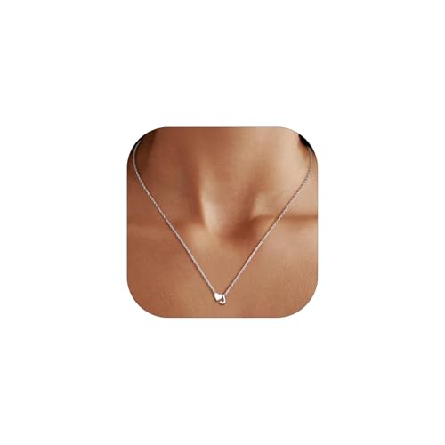 PROSTEEL-US PROSILVER Sterling Silver Initial Necklace for Women Heart Letter Necklace