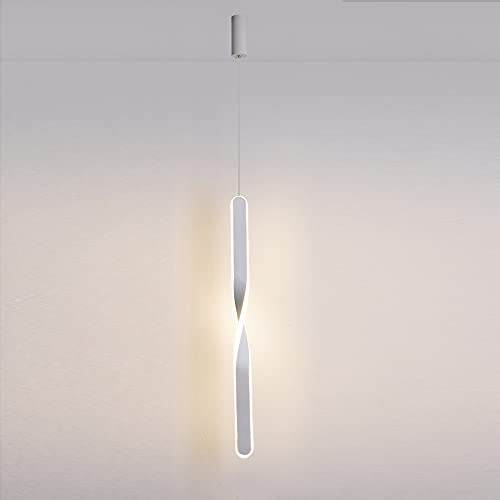 Lustre suspendu LED en spirale avec 3 modes de couleur pour table