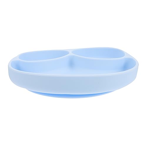 ibasenice tenedor cuchara plato de cena cubrecarter compartimiento pequeño cubiertos infantiles platos divididos para pequeños platos de silicona para pequeños gel de sílice
