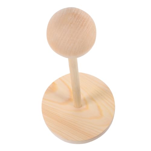 minkissy Portable Wooden Dolls Wig Stand Compact Display Holder for Styling and Adornment Multi Purpose Wig Storage Rack for Travel Safe and Lightweight Design