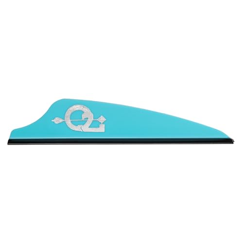 Q2i Fusion X-II SL | 1.75" | 100pk | Teal High-Performance Arrow Fletching Vanes with Tri-Fusion Adhesion Technology for Target Archery