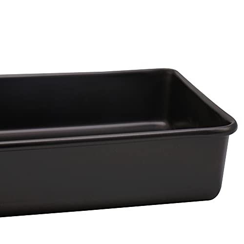 3-Pack Roasting Pan Set, Nonstick Baking Tray Set, Rectangular Bakeware For Oven, Non-Toxic Coating And Durable Quality (Black) #TOP2