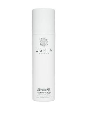 OSKIA Renaissance Cleansing Gel – Gel-to-Oil Face Cleanser with Vitamin A, E & C for Radiant Skin - 200ml