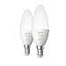 Philips Hue - Bombilla inteligente, E14, Luz cálida y fría, 52W, Compatible...