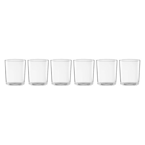 Oneida Drinkware, Stackables Tall Clear Drinkware, Set Of 6, 14 Ounce Capacity, Glass Material, Dishwasher Safe, Glassware Drinking Glasses Set, Home and Kitchen (Clear, 6 Pieces)