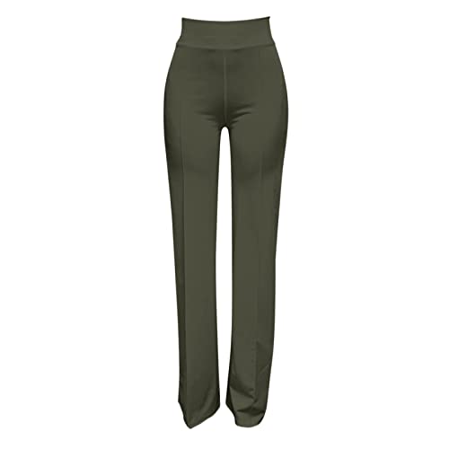 Kostuumbroek, zwarte werkbroek voor vrouwen, solide stretch, hoge taille, ritssluiting, rechte broek, hoge taille, met zakbroek, duur breed - Afbeelding 3