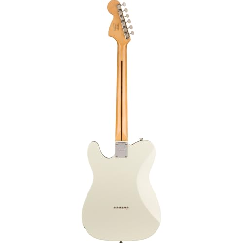 Image of Fender Squier Classic Vibe 70s Deluxe Telecaster Electric Guitar, Olympic White, Maple Fingerboard