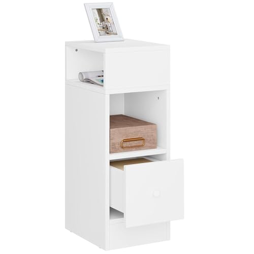 Table de chevet mince pour petite chambre et rangement de lit compact