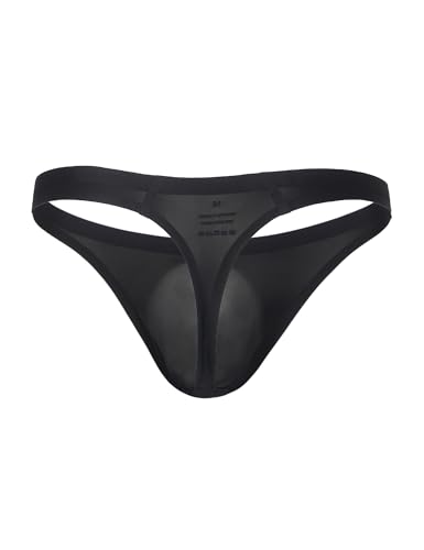 ohyeahlady Mens Sexy Thong Underwear Briefs G-String Pouch Ice Silk Lingerie for Mens Breathable Sheer Panties S-2XL2