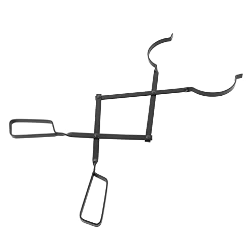 Kamin zange, 26 Zoll Schmiedeeisen Log Grabber Heavy Duty Brennholz Zange, gebogener Bogen Brennholz Grabber Werkzeug Innen Holzscheit zange für Feuerstelle Holzherd – Bild 10