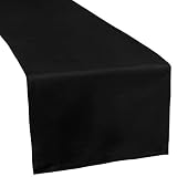 CV Linens 2849us Lamour Nappe satinée Noir 30 cm x 3 m