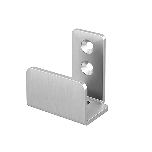 JUBEST Stainless Steel Floor Guide Wall Mount Sliding Barn Door Hardware Up to 1-3/8"W 1-1/4"H